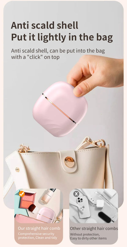 Portable Hair Straightener Brush