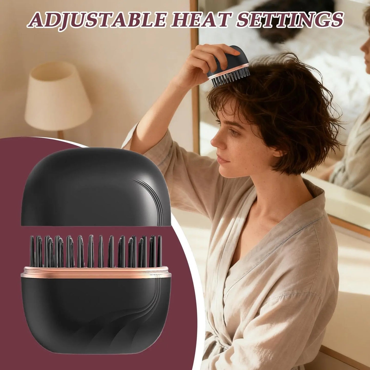 Portable Hair Straightener Brush