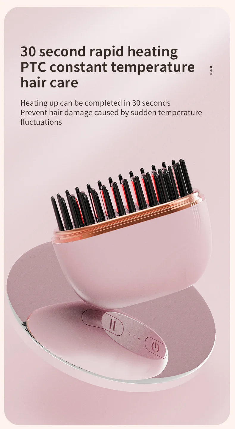 Portable Hair Straightener Brush