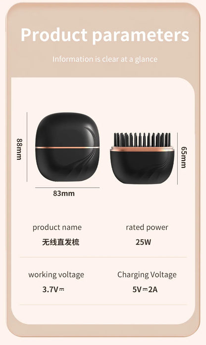 Portable Hair Straightener Brush