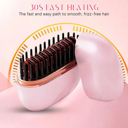 Portable Hair Straightener Brush